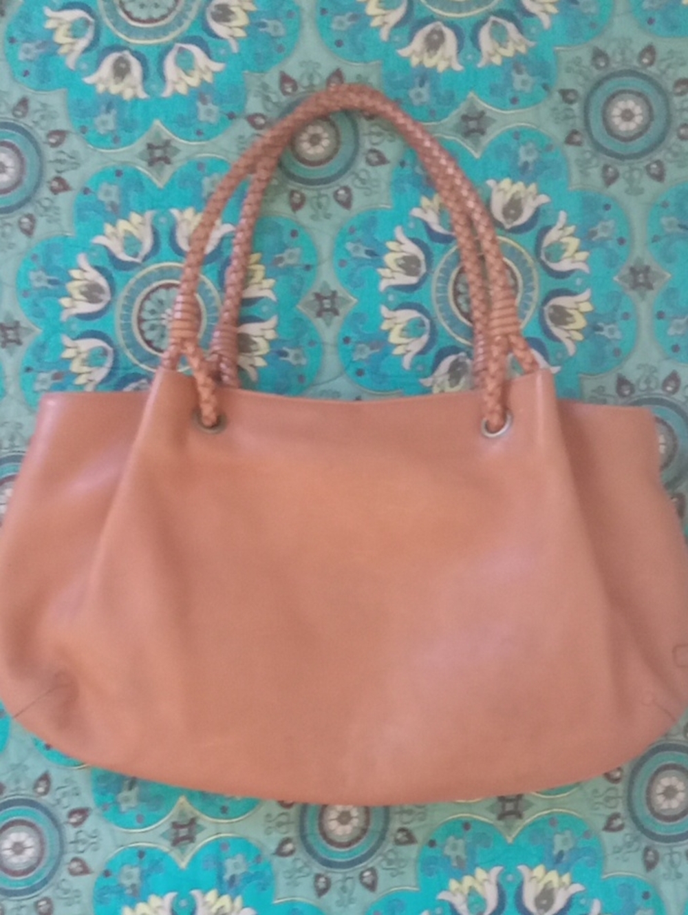 Cole Haan Braided-Handle Shoulder Bag in Tan